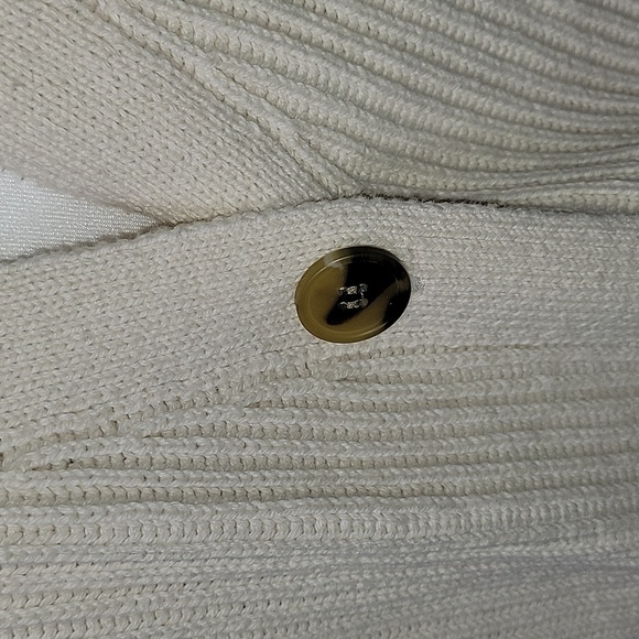 Free Assembly Cardigan Grandpa Sweater Button Down Cream Knit Ribbed XXL - Picture 7 of 14
